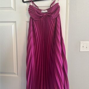 Petal & Pup Fuchsia Pleated Dress